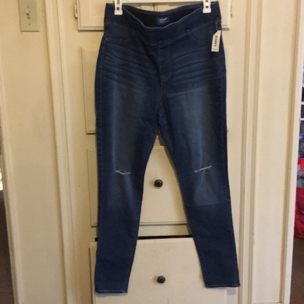 Old navy rockstar tummy control distressed jeans